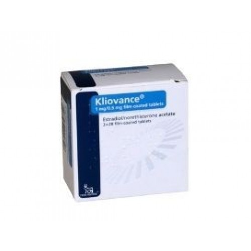 Kliovance® 1 mg/0.5 mg film-coated tablets Estradiol/norethisterone acetate: Used for hormone replacement therapy (HRT).
