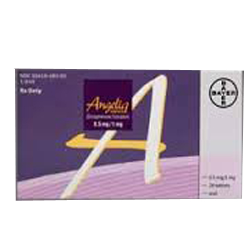 Angeliq 1 mg/2 mg film-coated tablets (Estradiol + Drospirenone) - It contain s two types of female hormone, an oestrogen and a progestogen.