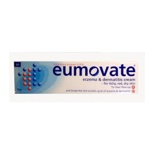 Buy Eumovate Eczema & Dermatitis 30g Cream Clobetasone Butyrate, it controls the inflammation that causes eczema and dermatitis.