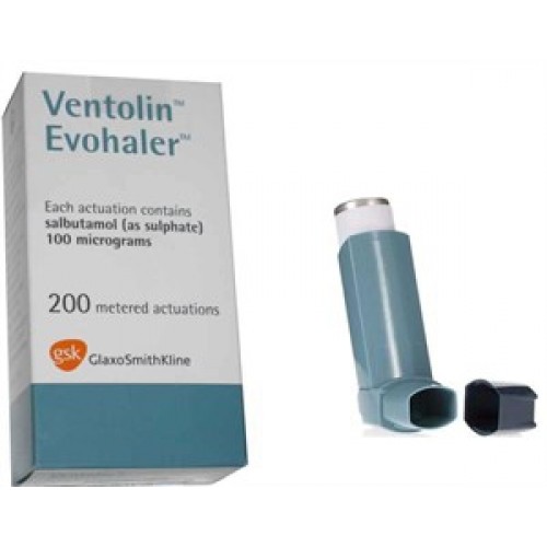 Buy Ventolin Inhaler Online – each actuation contains salbutamol (as sulphate) 100 micrograms. 200 metered actuations.